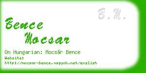 bence mocsar business card